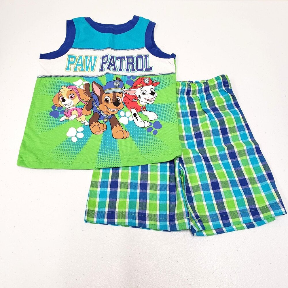 Paw Patrol Boys Shorts Shirt 2 Piece Outfit Set Size 3T NWOT